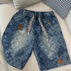Louis Vuitton Denim Shorts Distressed Finish