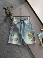 Chrome Hearts Cross Denim Shorts