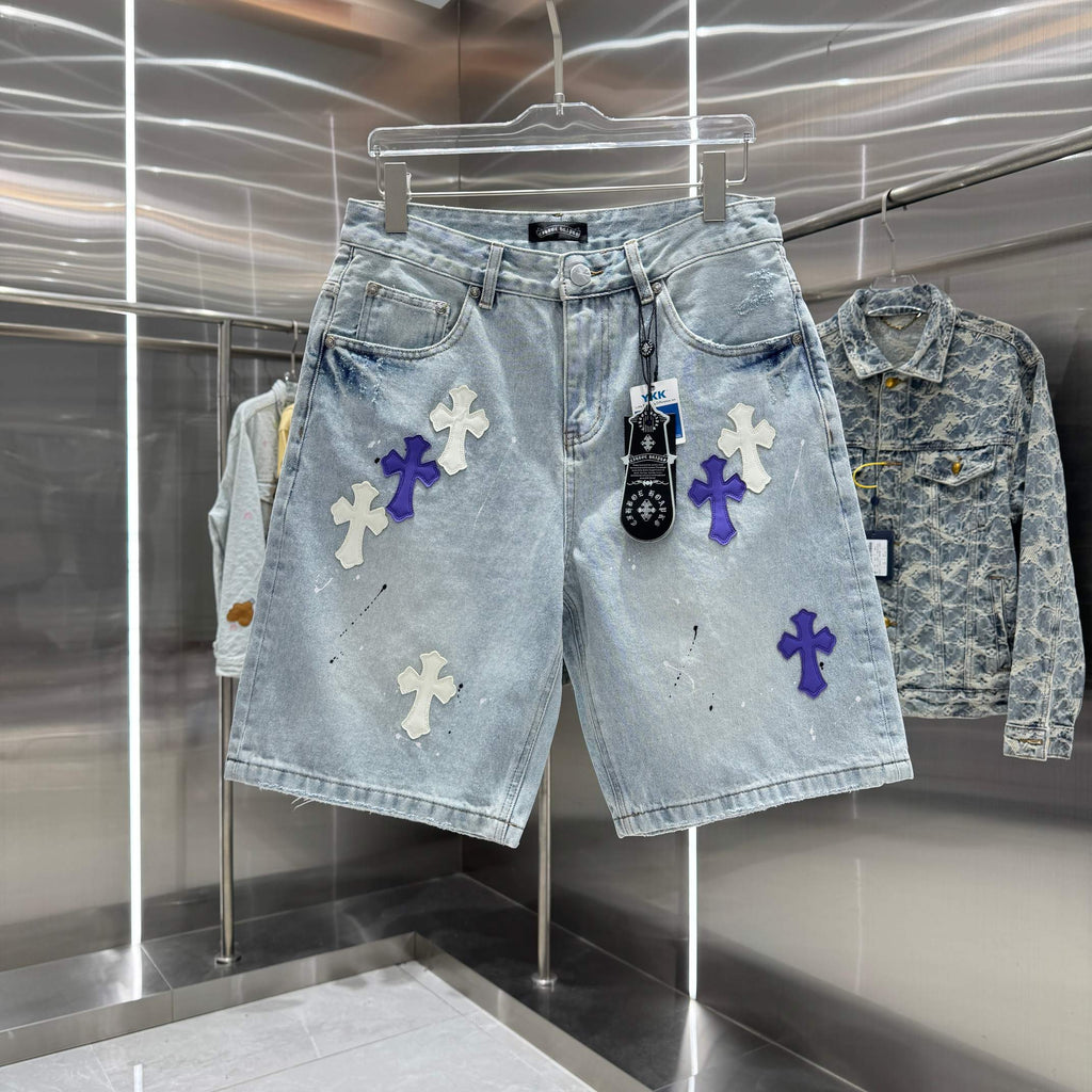 Chrome Hearts Cross Denim Shorts