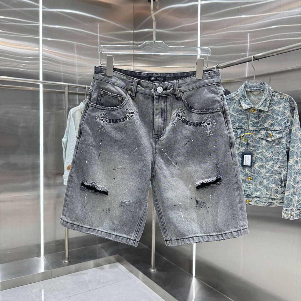 Chrome Hearts Cross Denim Shorts