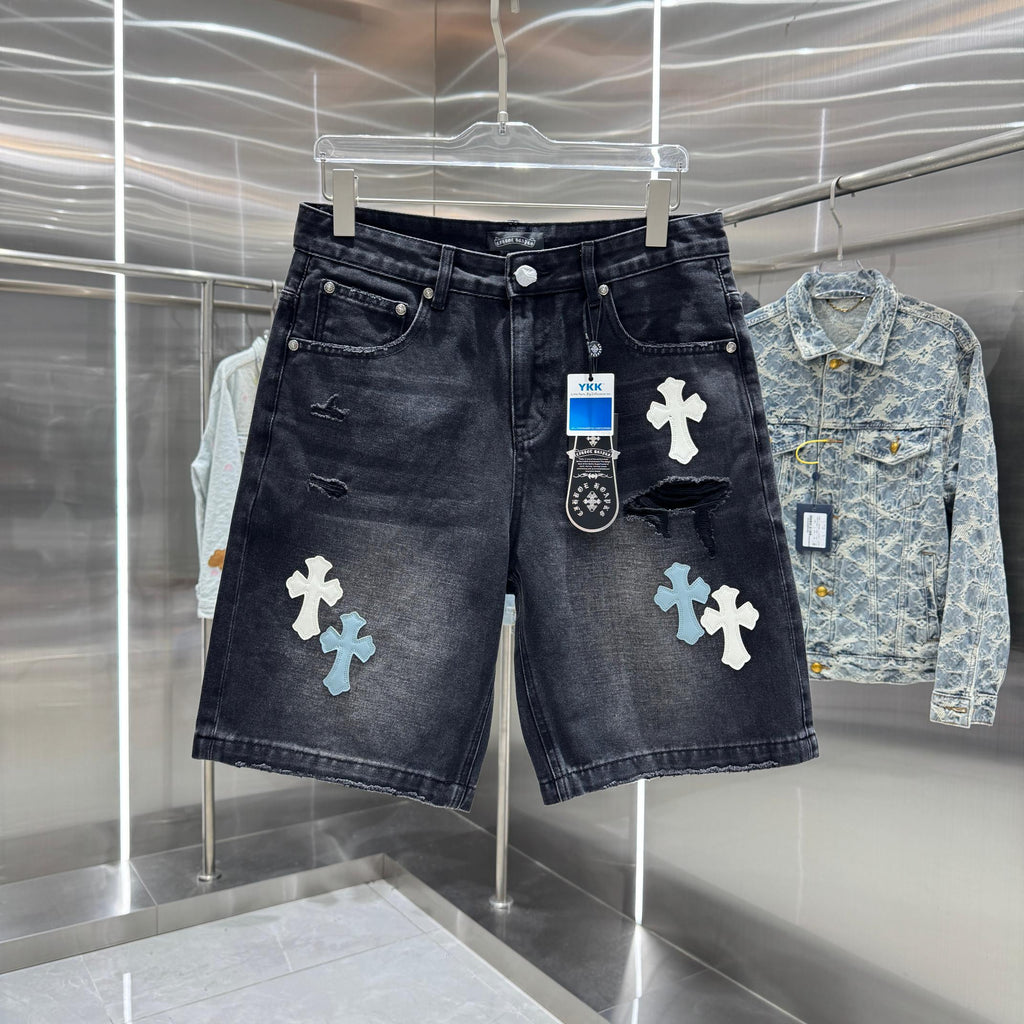 Chrome Hearts Cross Denim Shorts