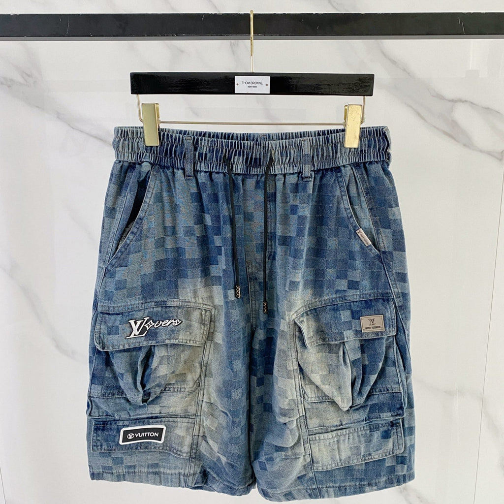 Louis Vuitton Denim Shorts Distressed Finish