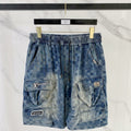 Louis Vuitton Denim Shorts Distressed Finish