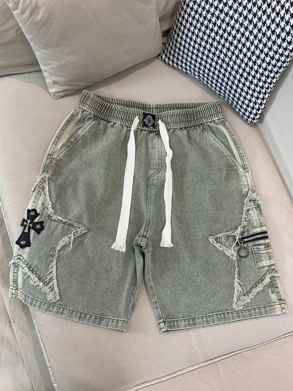 Chrome Hearts Cross Denim Shorts