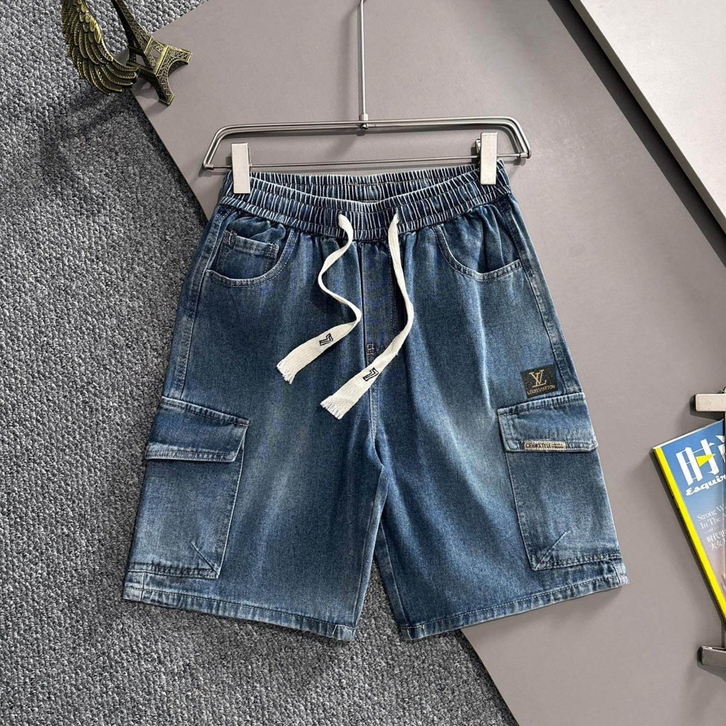 Louis Vuitton Denim Shorts Distressed Finish