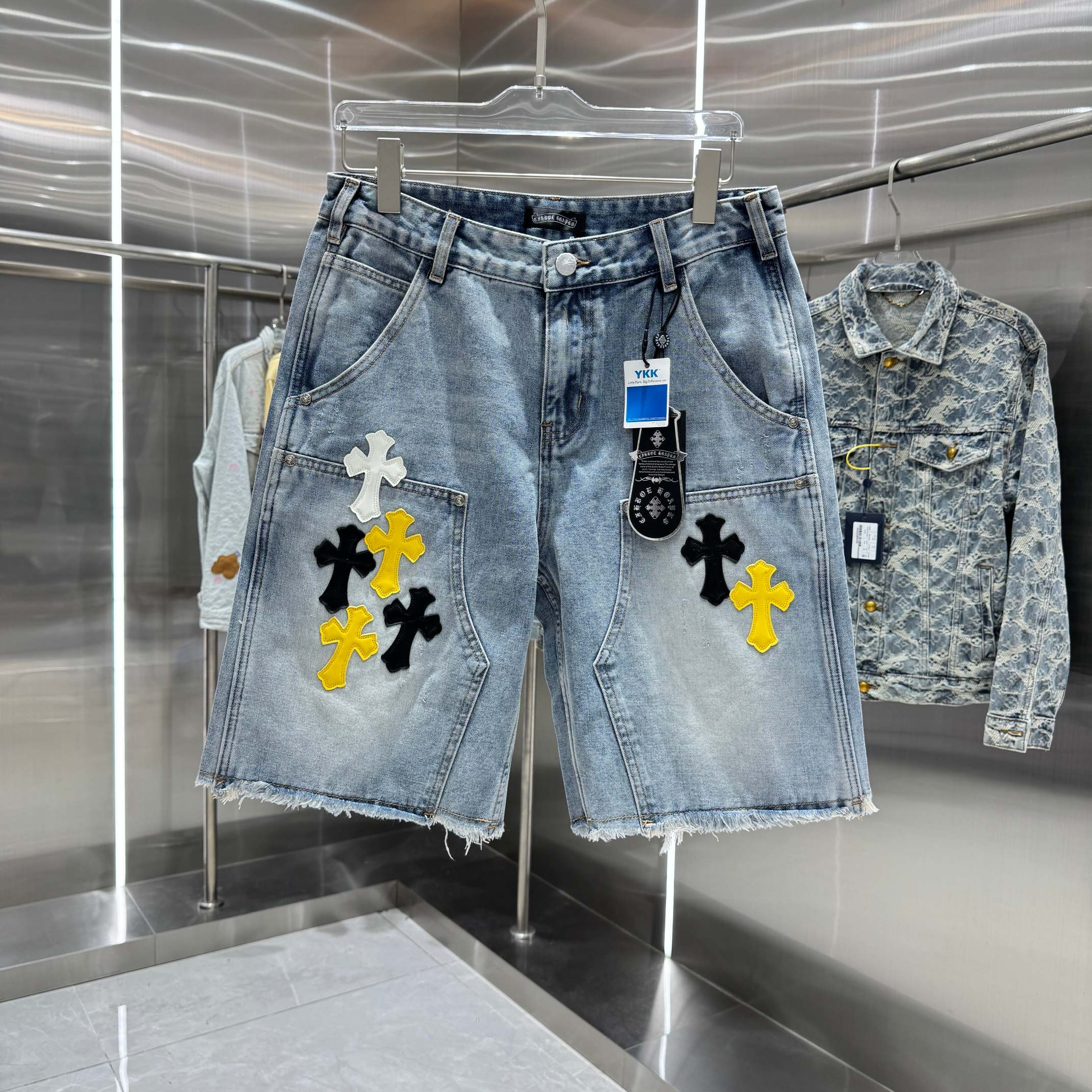 Chrome Hearts Cross Denim Shorts
