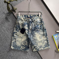 Louis Vuitton Denim Shorts Distressed Finish