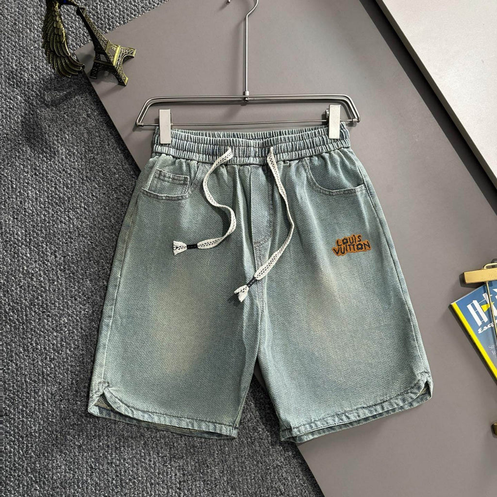 Louis Vuitton Denim Shorts Distressed Finish