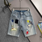 Louis Vuitton Denim Shorts Distressed Finish