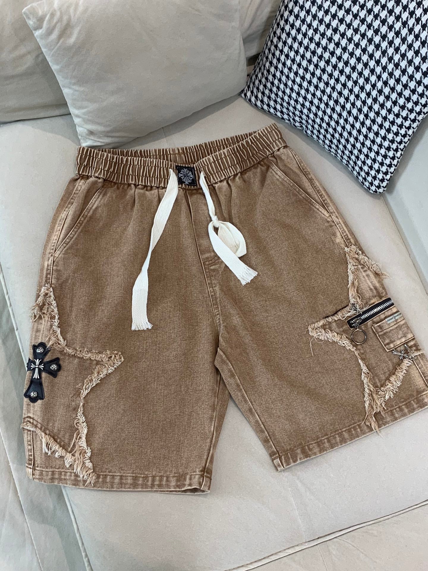 Chrome Hearts Cross Denim Shorts