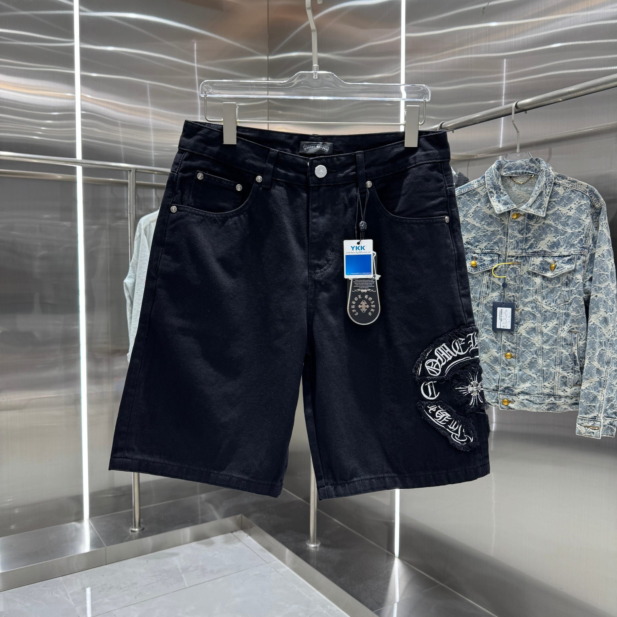 Chrome Hearts Cross Denim Shorts