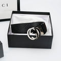 Gucci Reversible Leather Belt – Double G Silver Buckle