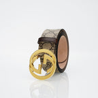 Gucci Reversible Leather Belt – Double G Silver Buckle