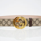 Gucci Reversible Leather Belt – Double G Silver Buckle