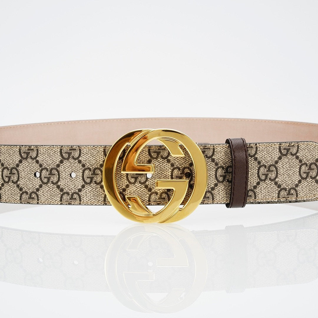Gucci Reversible Leather Belt – Double G Silver Buckle