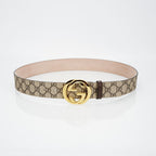 Gucci Reversible Leather Belt – Double G Silver Buckle
