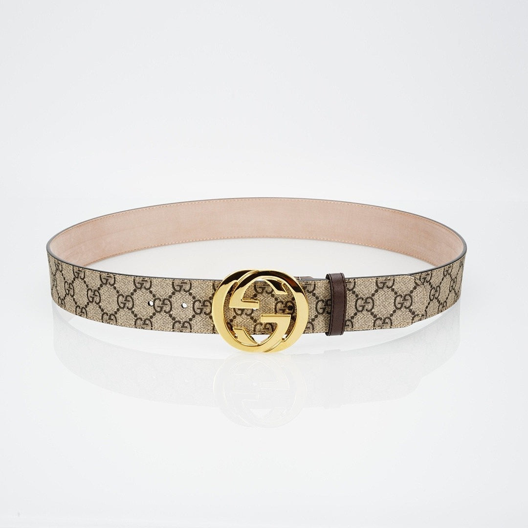 Gucci Reversible Leather Belt – Double G Silver Buckle