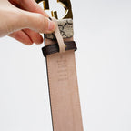 Gucci Reversible Leather Belt – Double G Silver Buckle