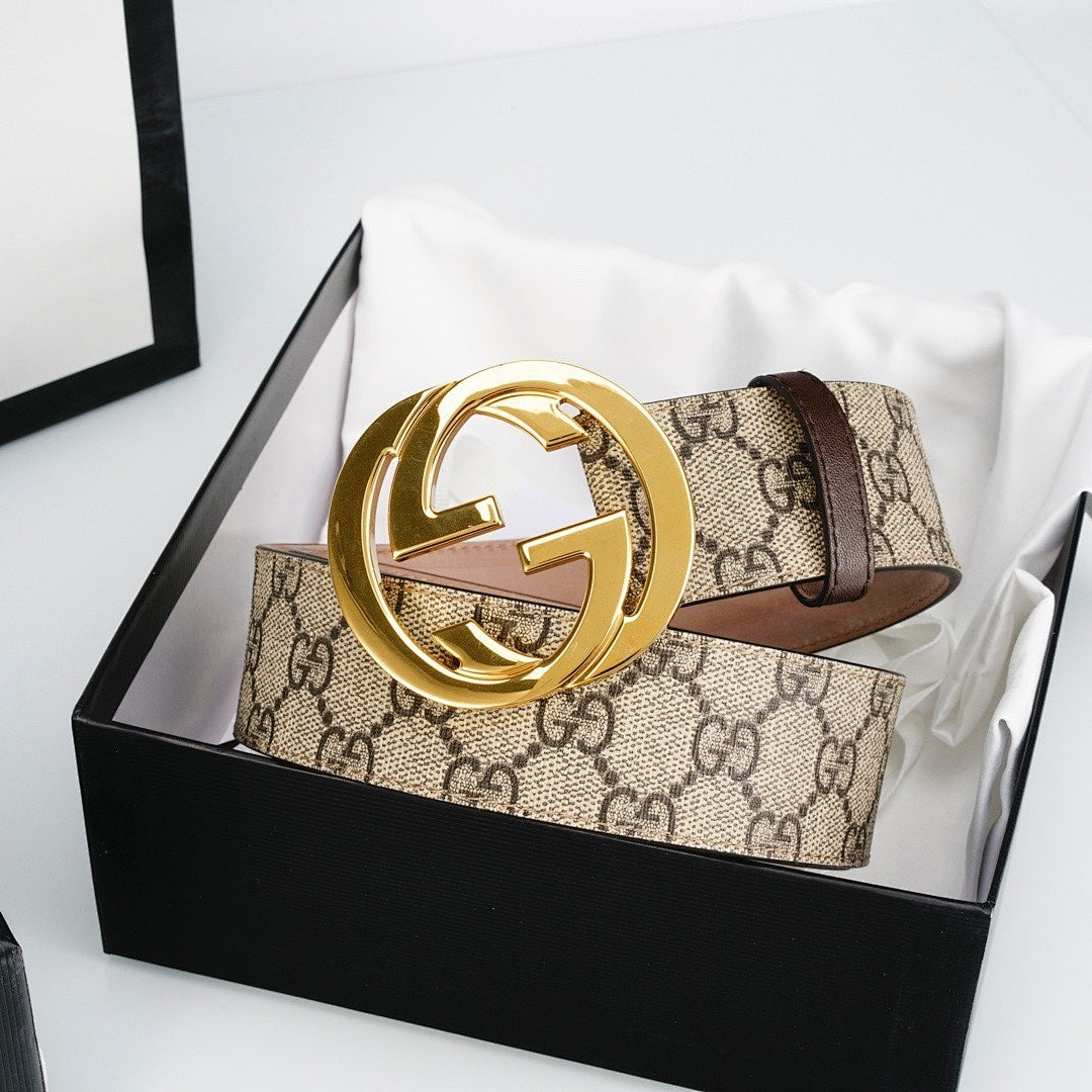 Gucci Reversible Leather Belt – Double G Silver Buckle