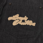 Louis Vuitton Rope Signature Letter Embroidered Denim Shorts