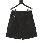 Louis Vuitton Rope Signature Letter Embroidered Denim Shorts