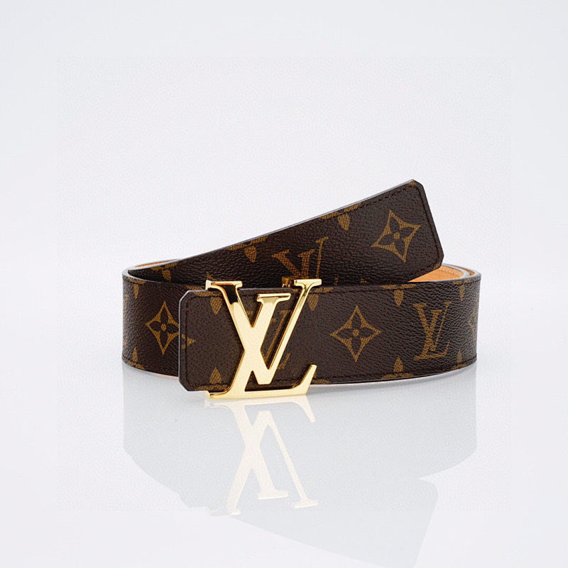 Louis Vuitton Monogram Belt – LV Initiales Gold Buckle