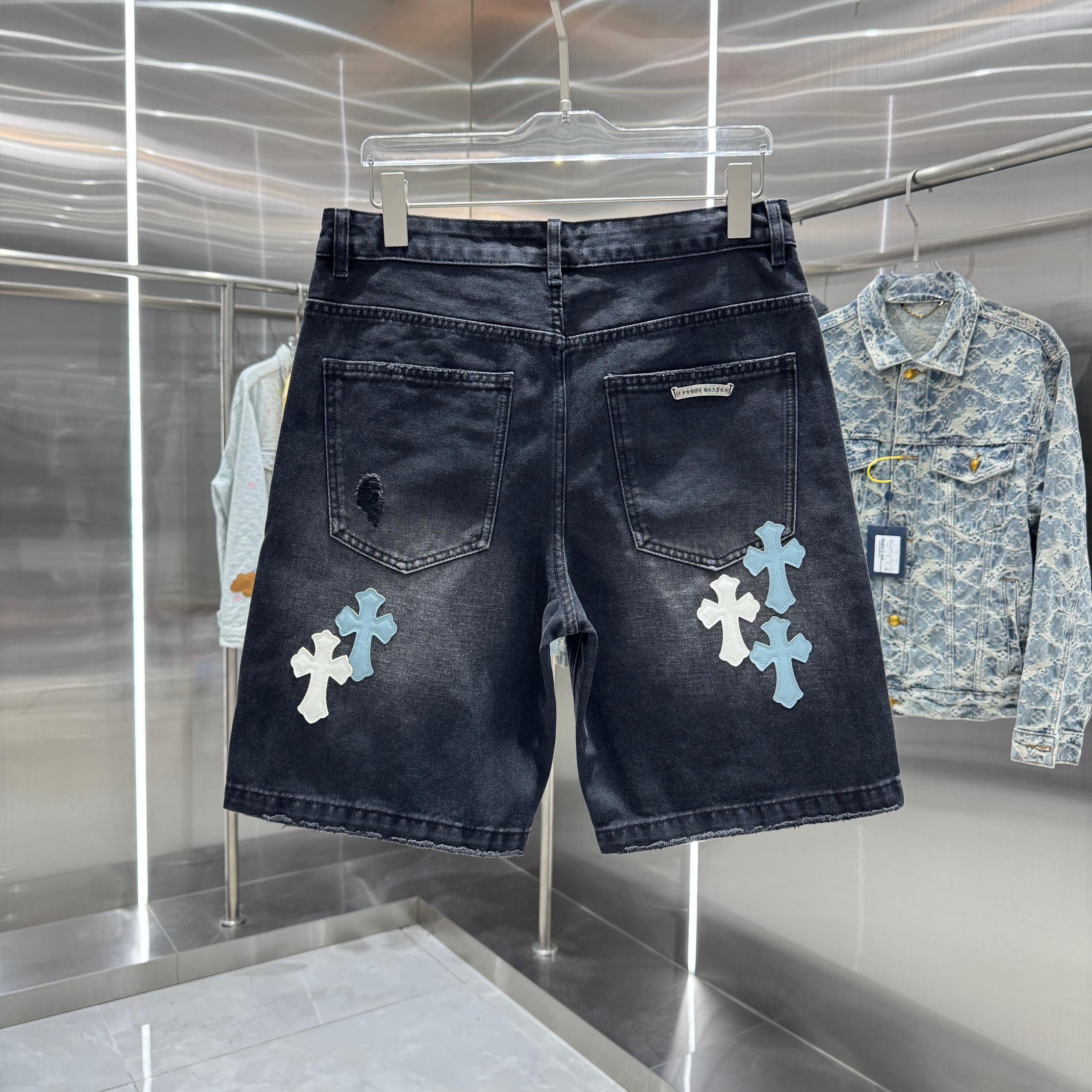 Chrome Hearts Cross Denim Shorts