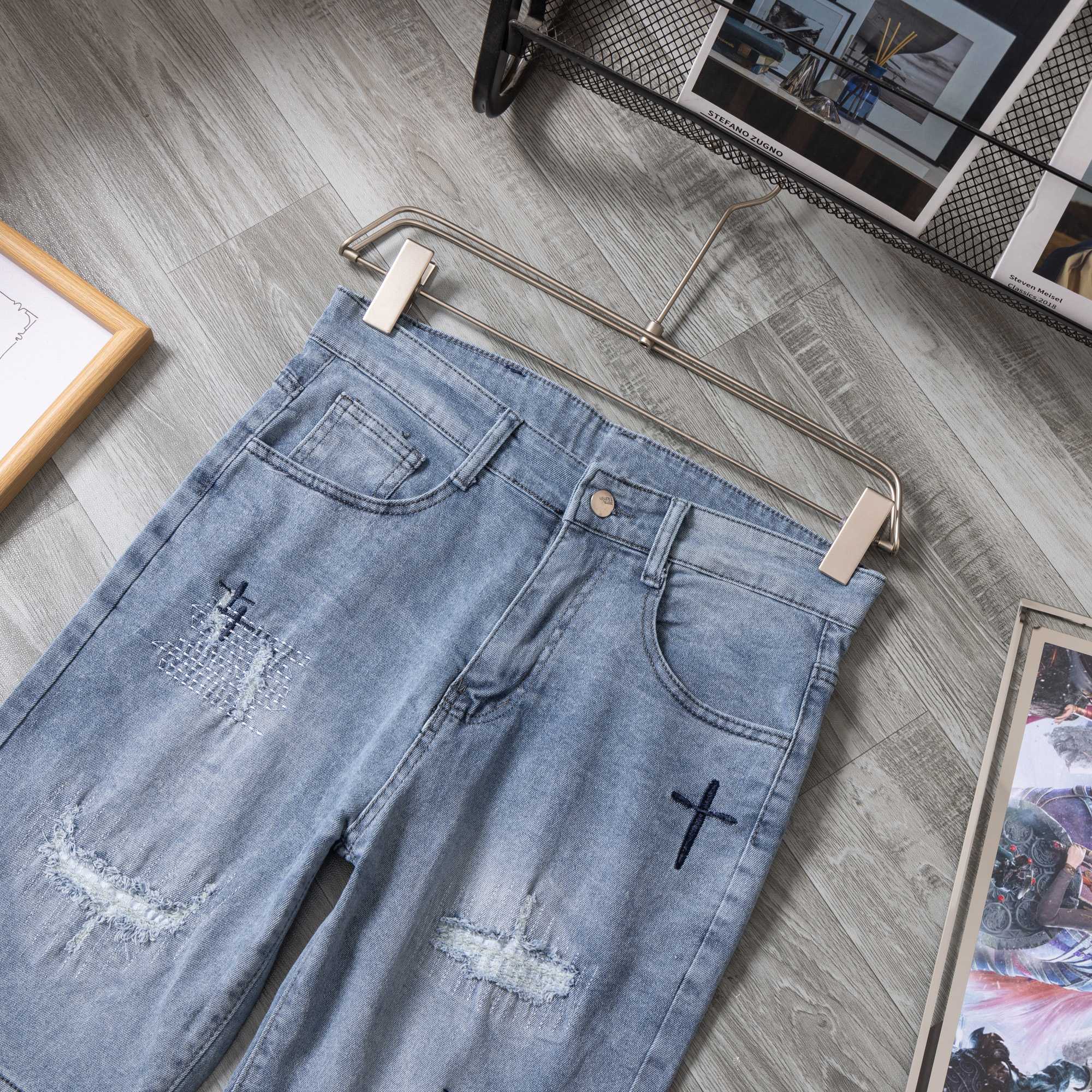 Chrome Hearts Cross Denim Shorts