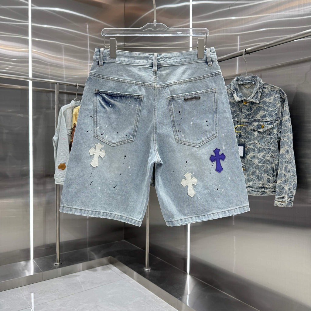 Chrome Hearts Cross Denim Shorts