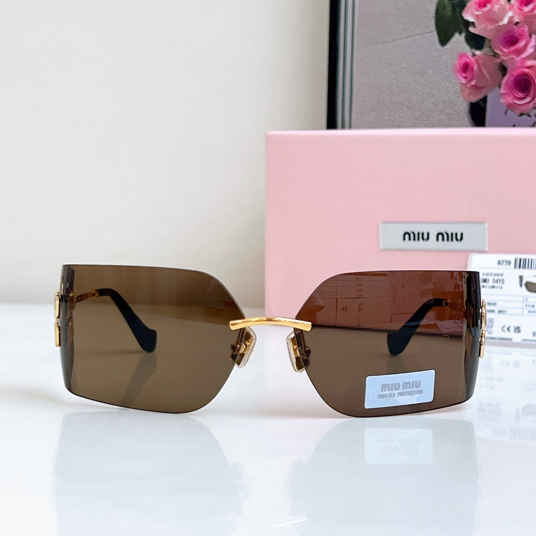Miu Miu New Rimless Shield Sunglasses