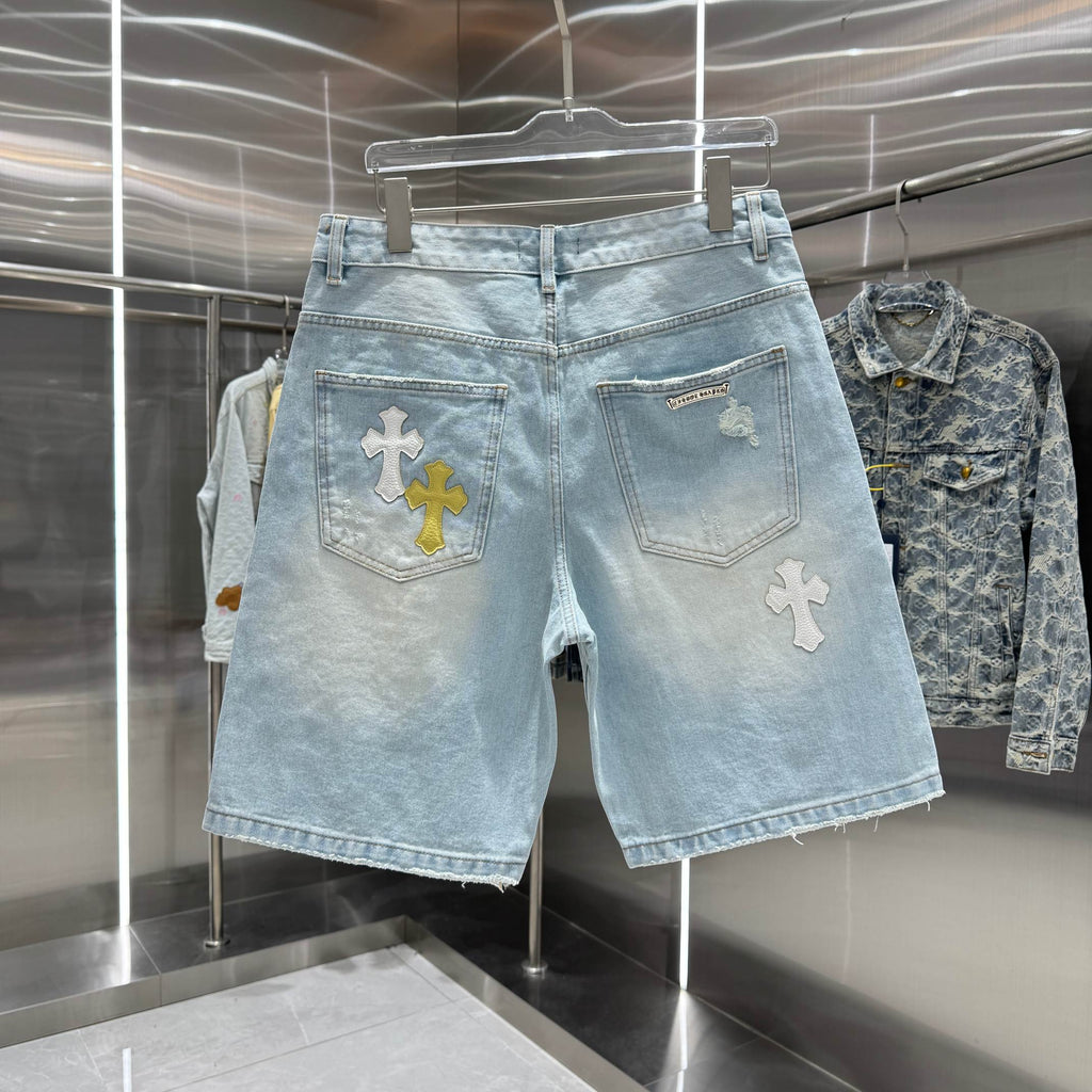 Chrome Hearts Cross Denim Shorts