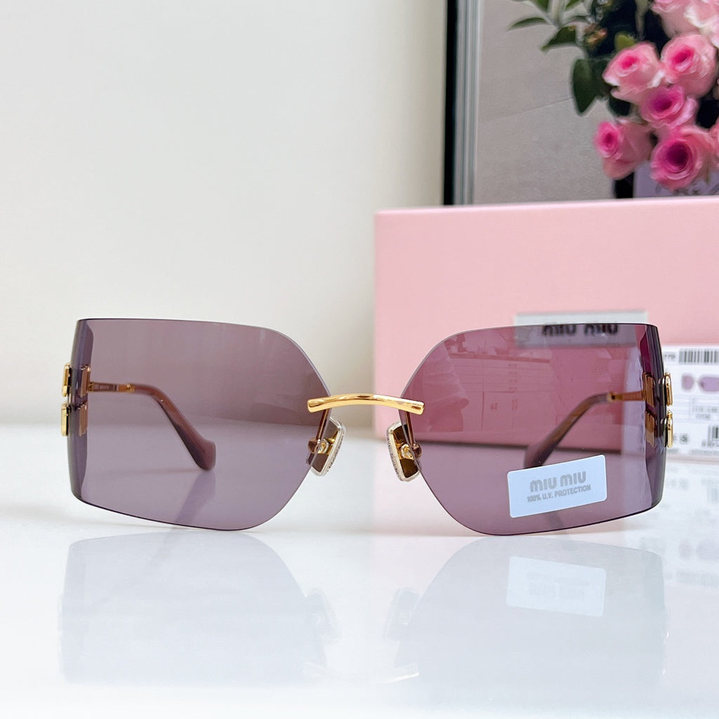 Miu Miu New Rimless Shield Sunglasses
