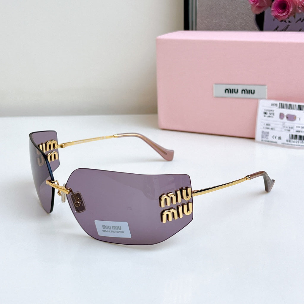Miu Miu New Rimless Shield Sunglasses