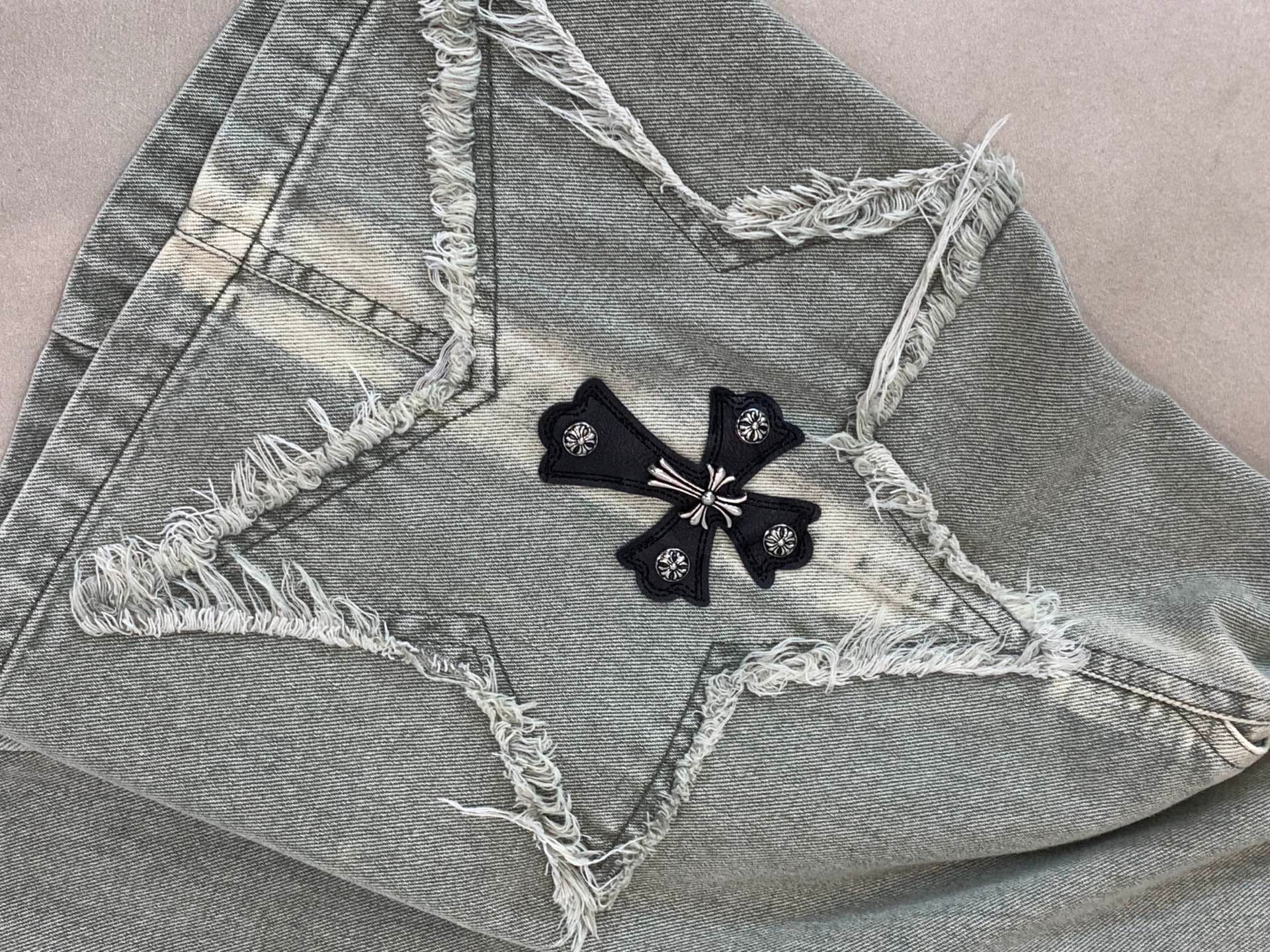 Chrome Hearts Cross Denim Shorts