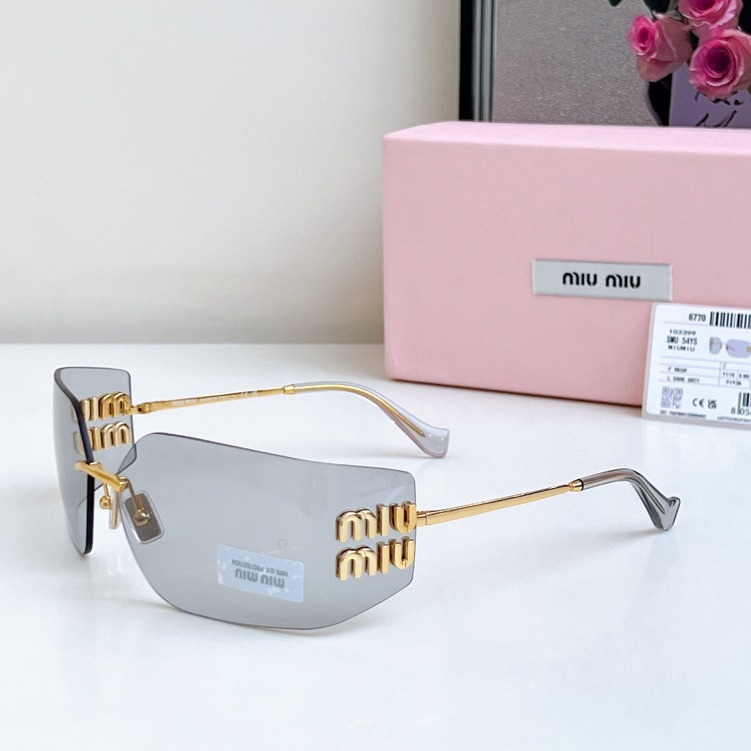 Miu Miu New Rimless Shield Sunglasses