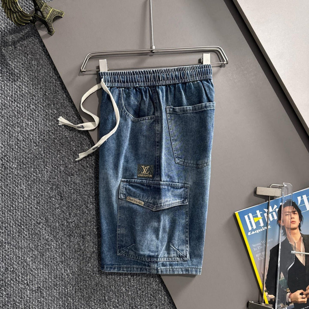 Louis Vuitton Denim Shorts Distressed Finish