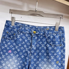 Louis Vuitton Denim Shorts Distressed Finish