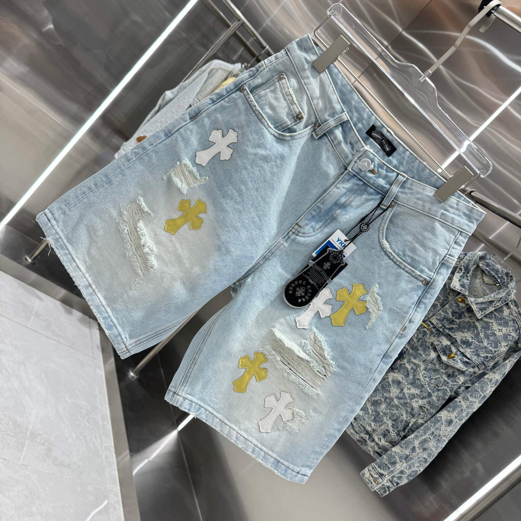 Chrome Hearts Cross Denim Shorts