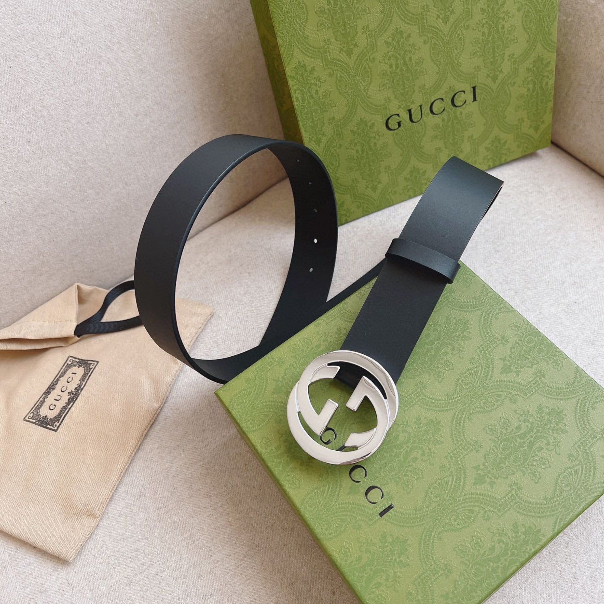 Gucci Men's Leather Belt – 3.8cm Width