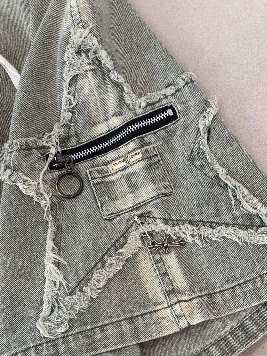 Chrome Hearts Cross Denim Shorts
