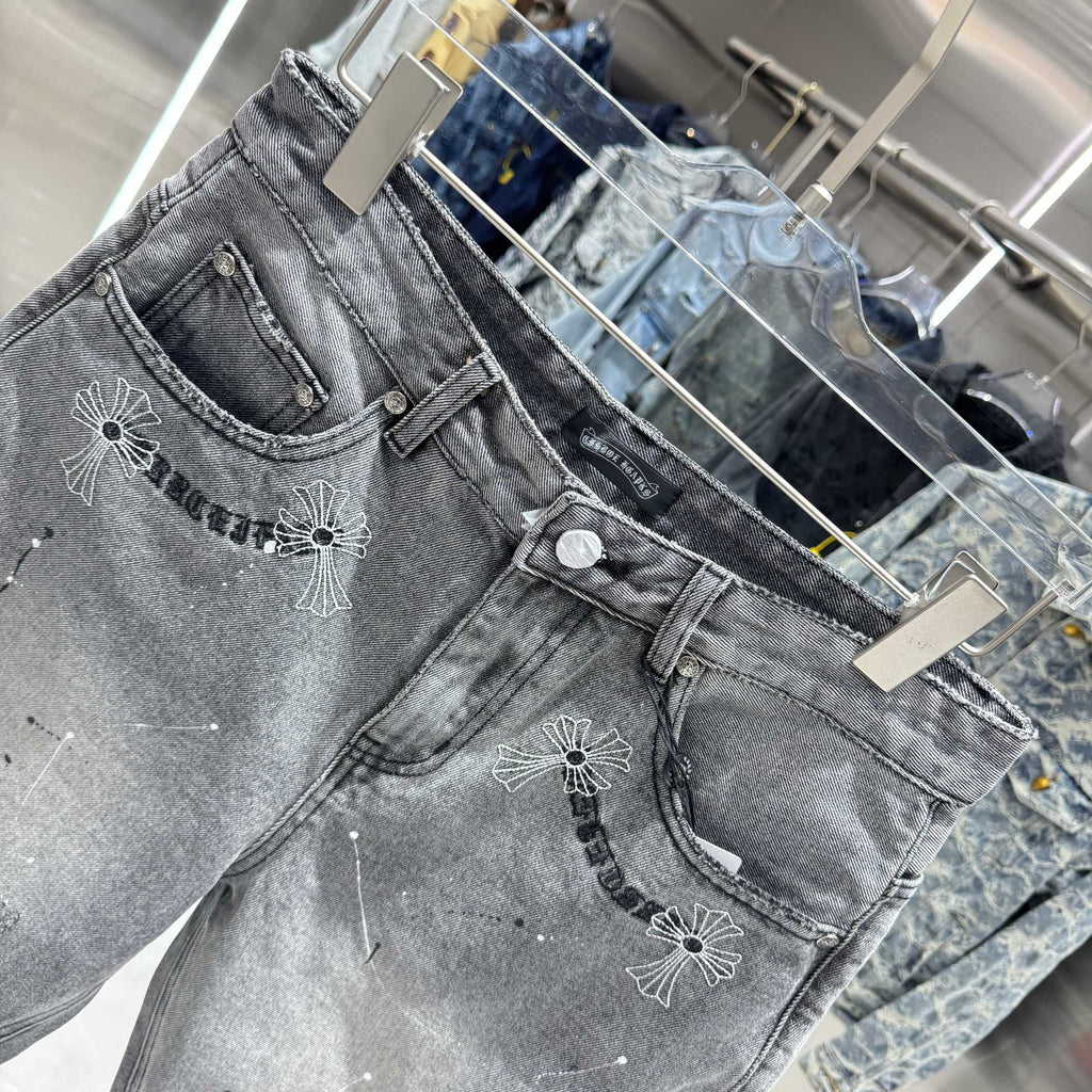 Chrome Hearts Cross Denim Shorts