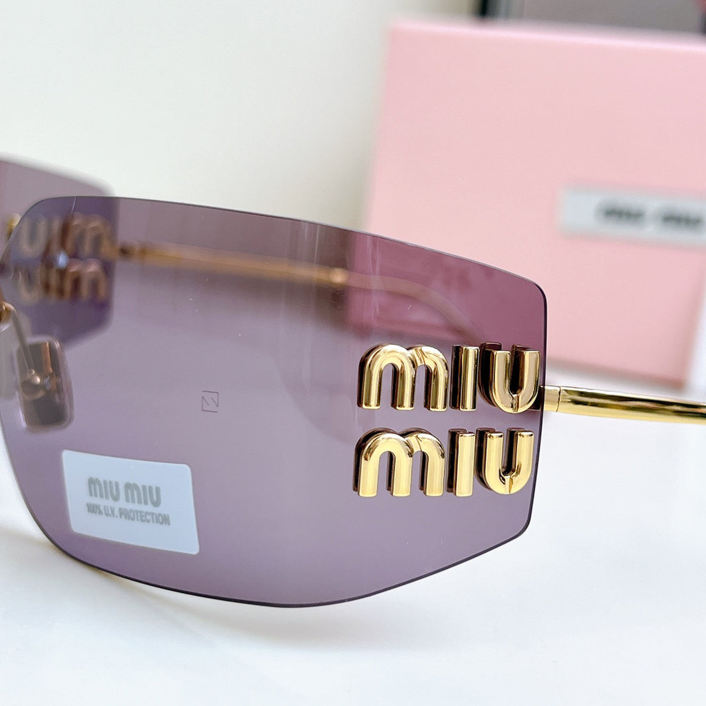 Miu Miu New Rimless Shield Sunglasses