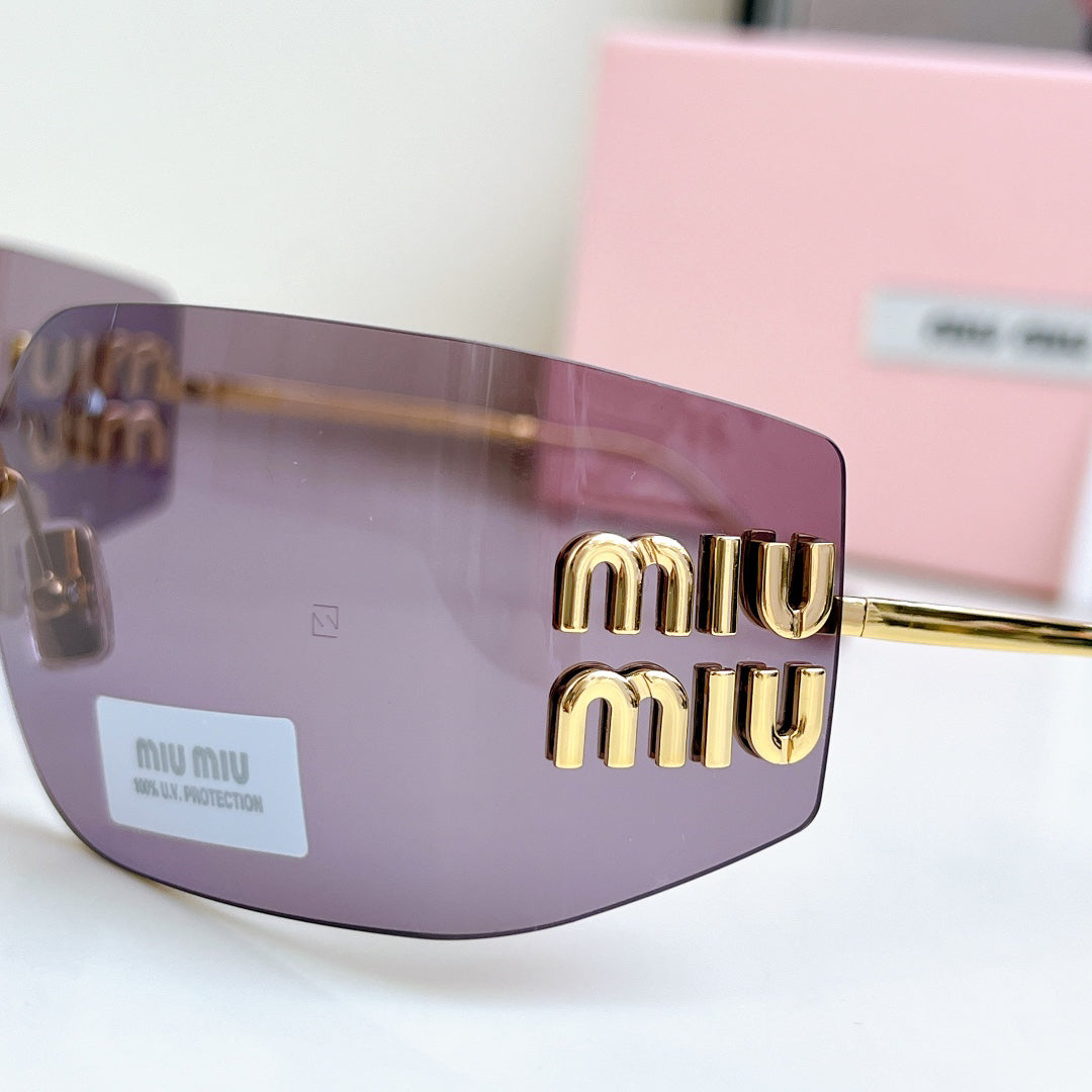 Miu Miu New Rimless Shield Sunglasses