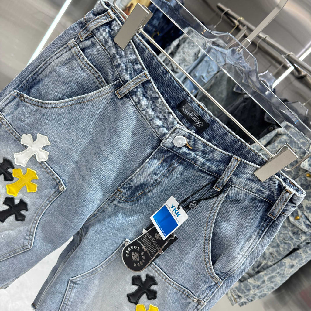 Chrome Hearts Cross Denim Shorts
