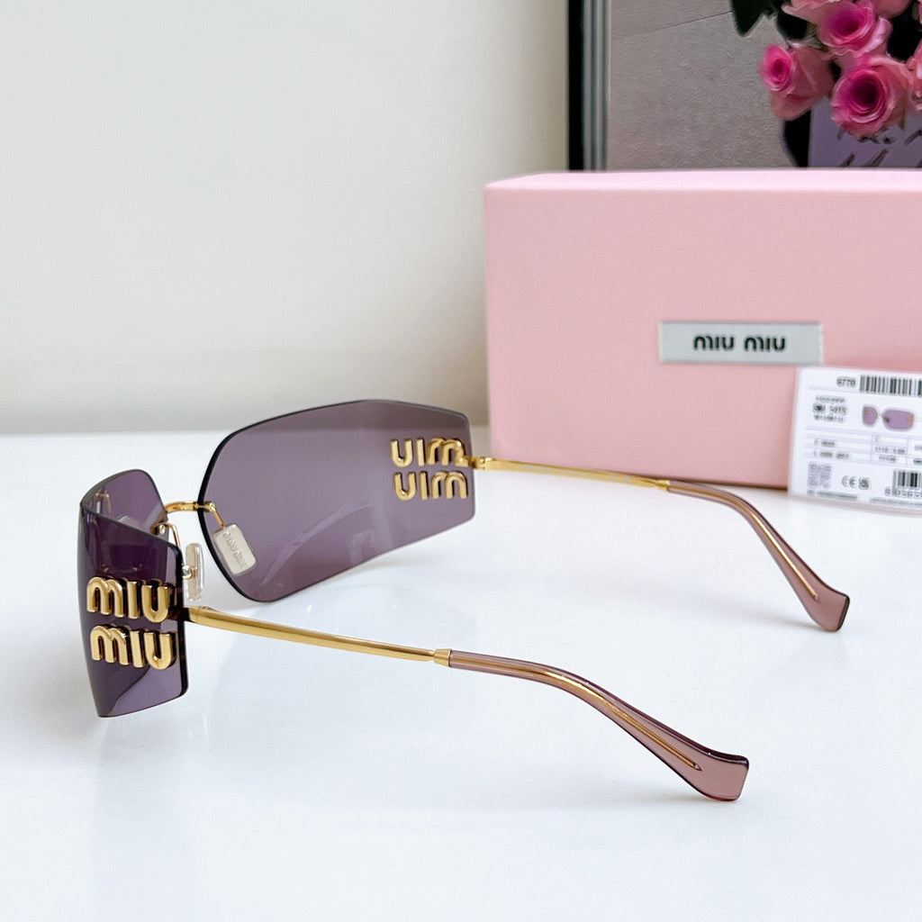 Miu Miu New Rimless Shield Sunglasses