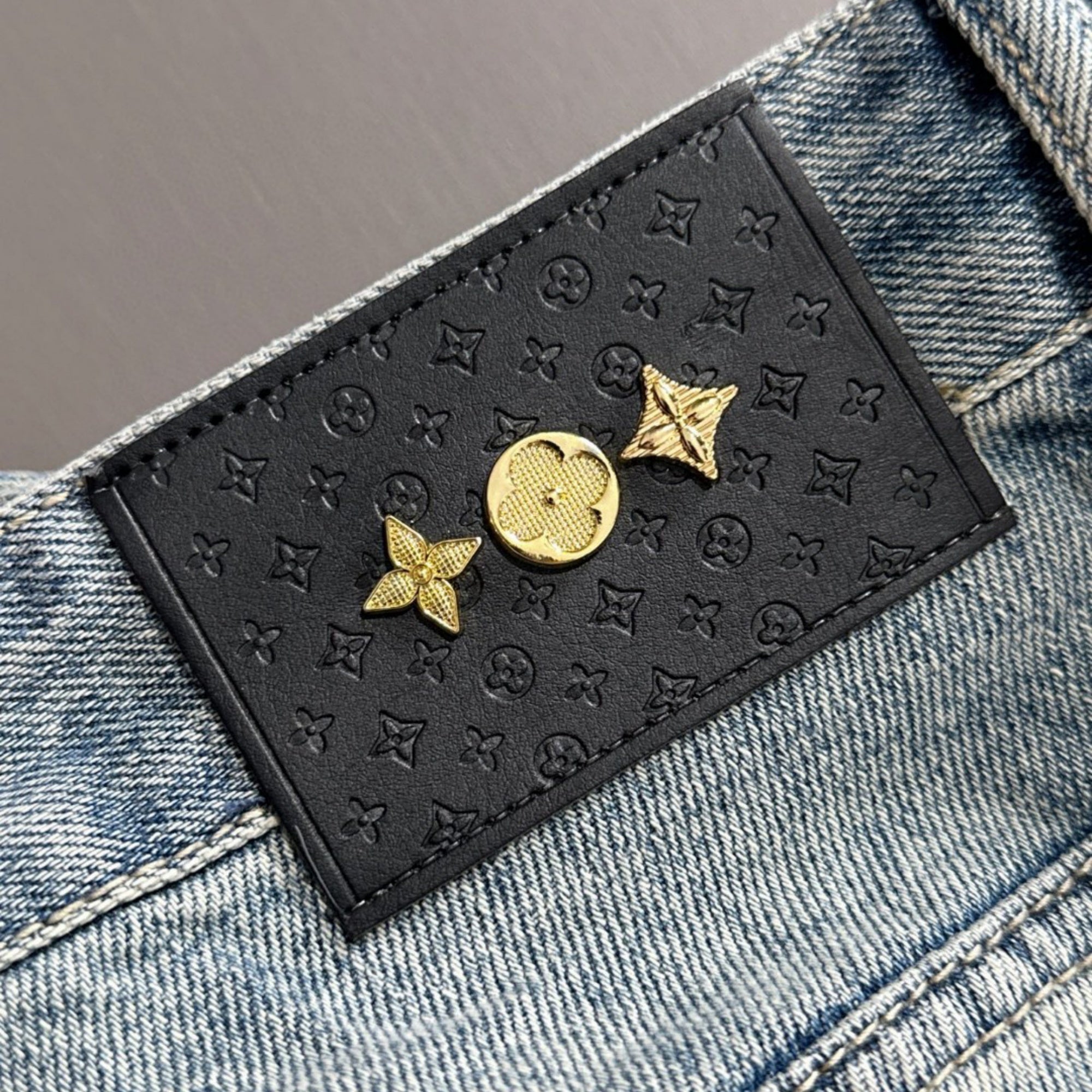 Louis Vuitton Denim Shorts Distressed Finish