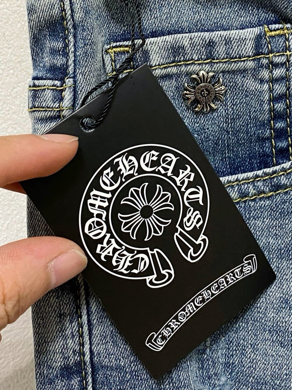 Chrome Hearts Cross Denim Shorts