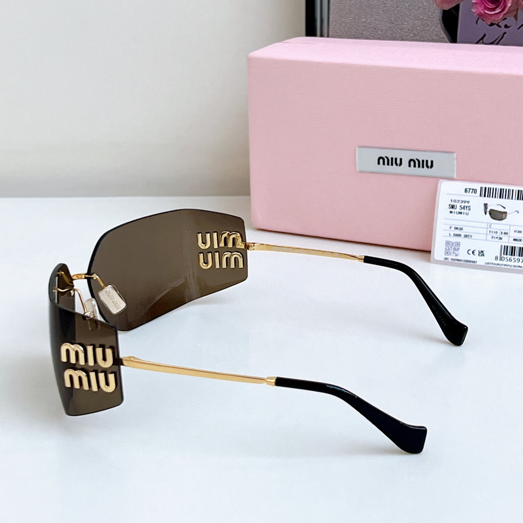 Miu Miu New Rimless Shield Sunglasses