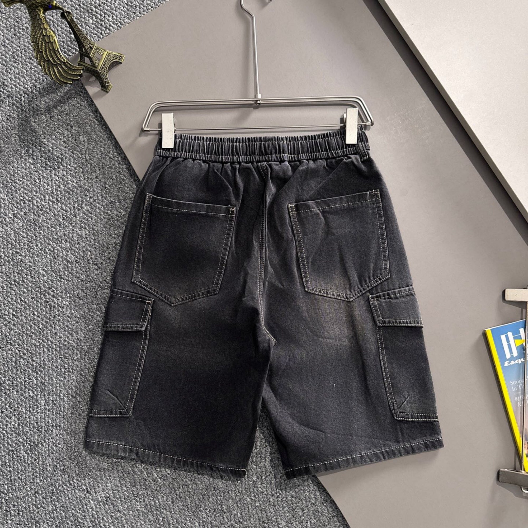 Louis Vuitton Denim Shorts Distressed Finish