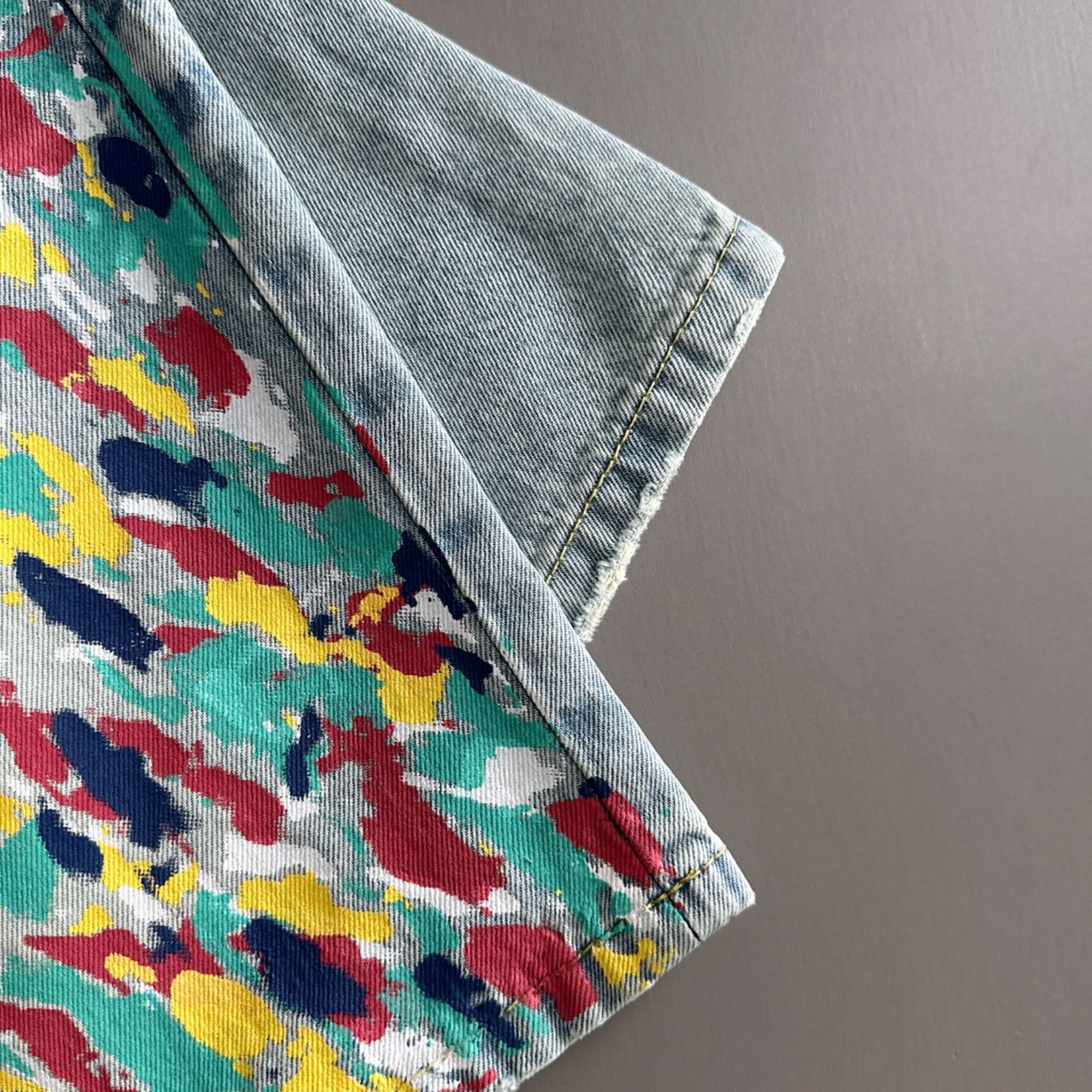 Louis Vuitton Denim Shorts Distressed Finish